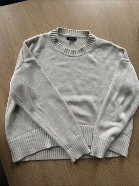 Quince Organic Cotton Boyfriend Crew Sweater